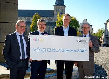 eBay Pilotprojekt für den Einzelhandel in Mönchengladbach, Heinemann, Schückhaus, Zoll, Reiners
