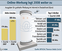 Internet Werbemarkt in Deutschland 2008